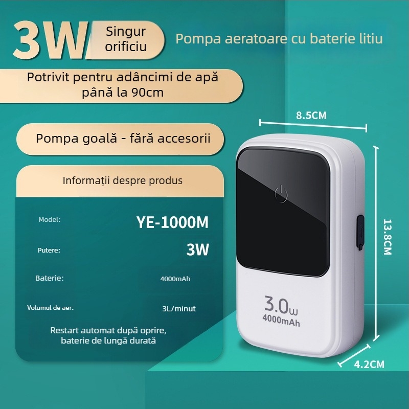 Pompa de oxigen pentru acvariu Kyung ye - Nu este importată, silențioasă, greutate 1 kg, pentru uz casnic