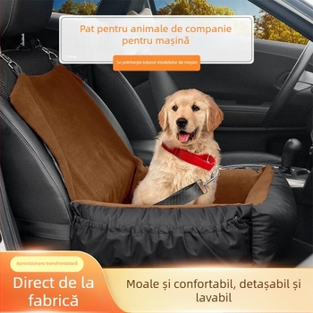 Pat pentru câine pentru scaunul din spate al mașinii – material Oxford, detașabil și lavabil, montaj ușor, cald și confortabil