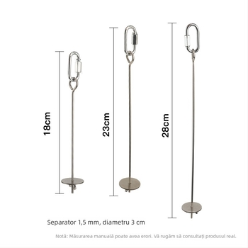 Clips pentru fructe din oțel inoxidabil pentru papagal – jucărie agățată de hrănire cu fructe, legume și porumb