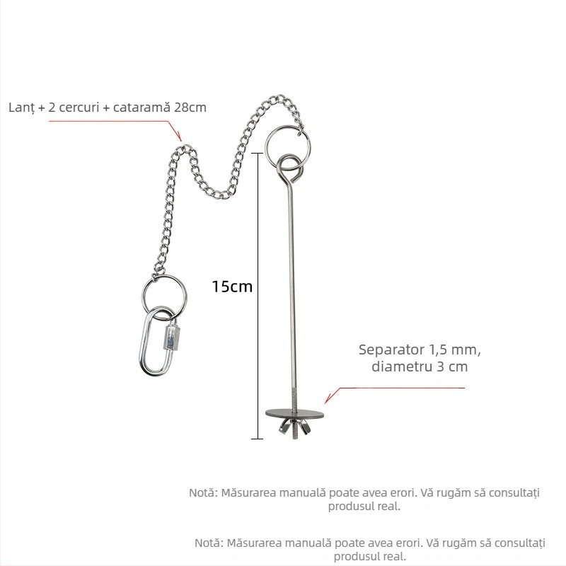 Clips pentru fructe din oțel inoxidabil pentru papagal – jucărie agățată de hrănire cu fructe, legume și porumb