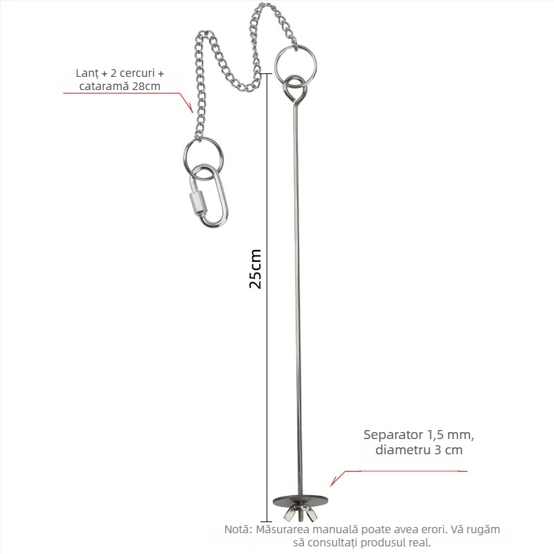 Clips pentru fructe din oțel inoxidabil pentru papagal – jucărie agățată de hrănire cu fructe, legume și porumb