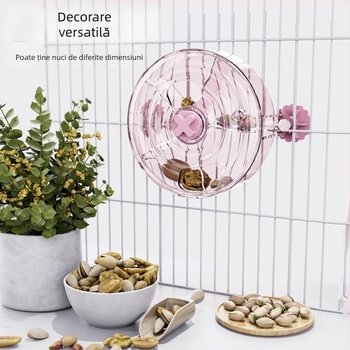 Jucărie de hrănire pentru papagal – cutie rotativă de foraj alimentar, din plastic, cod produs ch1149, brand Happy Parrot, potrivită pentru papagali și alte păsări mici