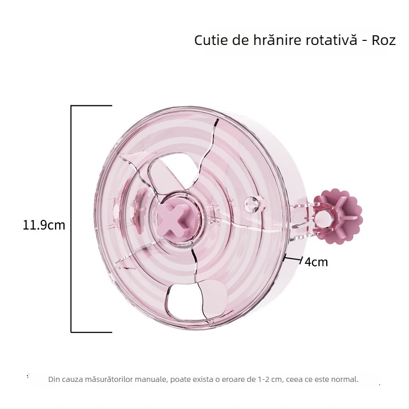Jucărie de hrănire pentru papagal – cutie rotativă de foraj alimentar, din plastic, cod produs ch1149, brand Happy Parrot, potrivită pentru papagali și alte păsări mici