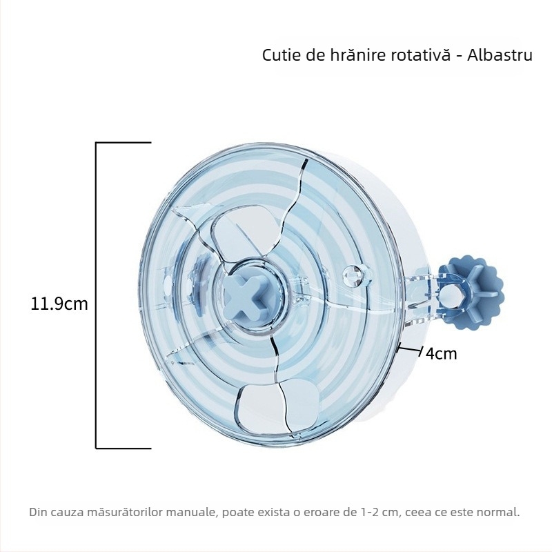 Jucărie de hrănire pentru papagal – cutie rotativă de foraj alimentar, din plastic, cod produs ch1149, brand Happy Parrot, potrivită pentru papagali și alte păsări mici