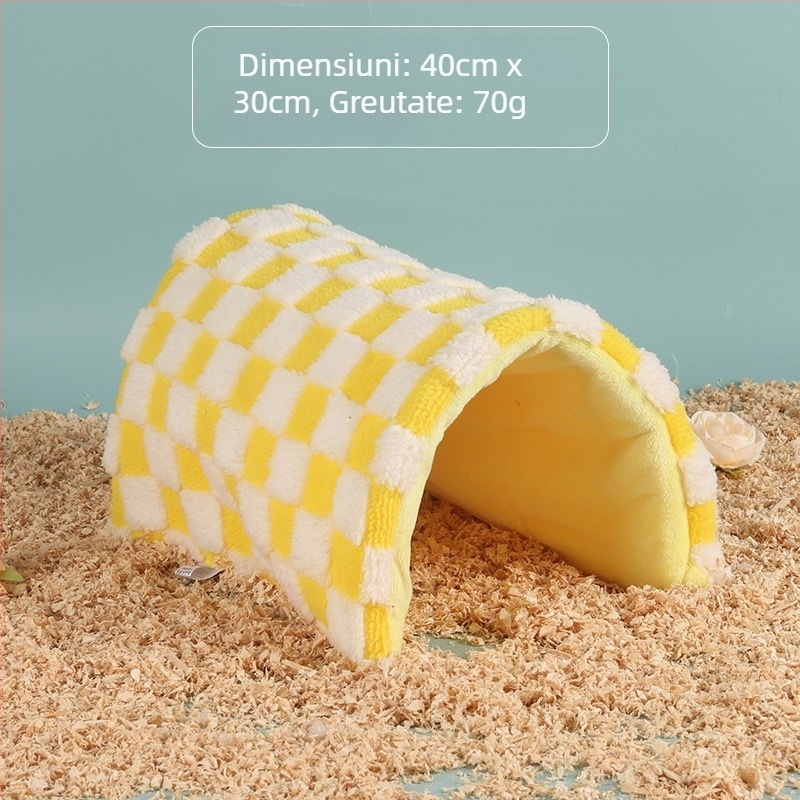 Cuib tunel pentru iepurii de Guineea cu ciucuri — adăpost pentru animale de companie mici, cort pliabil, marcă Me and it