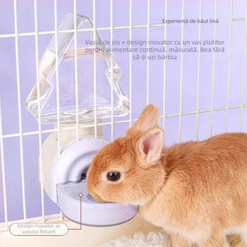 Kano Sistem Suspendat de Alimentare cu Apă Automată și Bol de Apă pentru Iepuri și Porcușori de Guinea (ABS/PET, fără import)