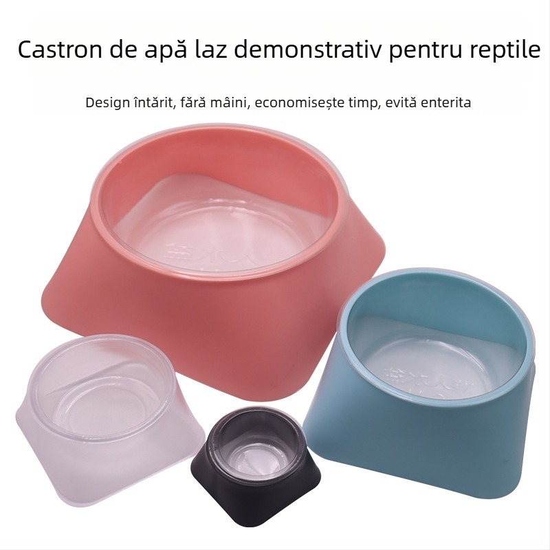 Vas de apă din plastic pentru șopârle și alte animale de companie mici — fără miros, antievadare