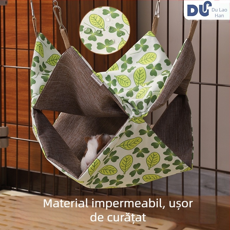 Hamak pentru animale mici – Țesătură impermeabilă, Ușor de curățat, Potrivit pentru hamster, Utilizare pe tot timpul anului