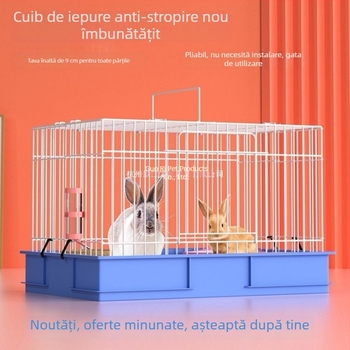 Cușcă pentru iepuri, utilizare casnică, protecție la stropire, construcție întărită pentru iepuri și purcei de Guinea (Material: plastic; Brand: GUOJJ; Categoria produsului: cușcă pentru animale de companie)