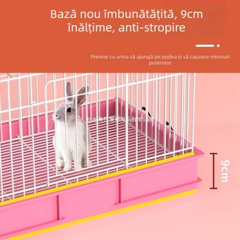 Cușcă pentru iepuri, utilizare casnică, protecție la stropire, construcție întărită pentru iepuri și purcei de Guinea (Material: plastic; Brand: GUOJJ; Categoria produsului: cușcă pentru animale de companie)