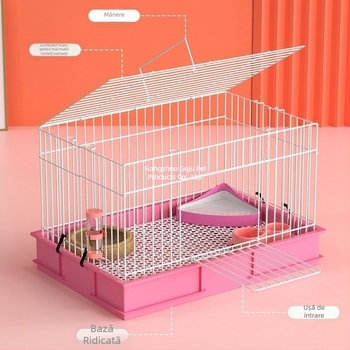 Cușcă pentru iepuri, utilizare casnică, protecție la stropire, construcție întărită pentru iepuri și purcei de Guinea (Material: plastic; Brand: GUOJJ; Categoria produsului: cușcă pentru animale de companie)