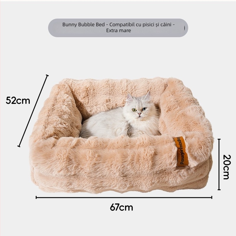 Cuib de pisică din bubble velvet și PP bumbac, marca Meow le fang, origine Jiangsu, pentru pisici