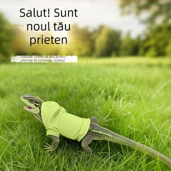 Tricou cu glugă pentru șopârle, costum transformabil pentru animale de companie mici, poliester, Heart Flow, personalizabil