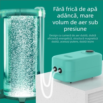 Pompă de oxigen pentru acvariu — funcționare silențioasă, Brand Yinas, greutate 176–706 g