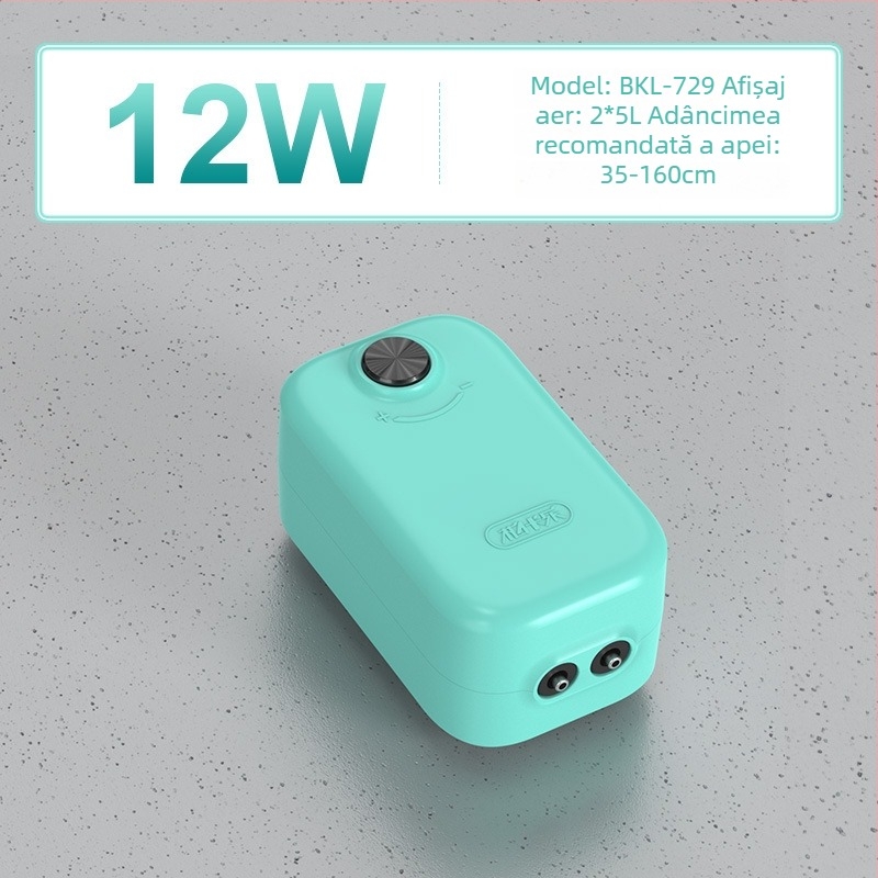 Pompă de oxigen pentru acvariu — funcționare silențioasă, Brand Yinas, greutate 176–706 g