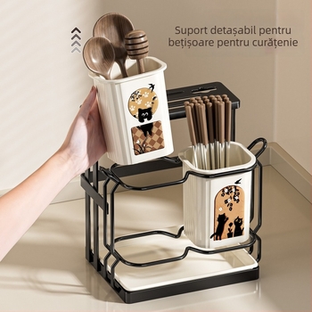 Raft pentru tacâmuri de bucătărie cu drenaj, din ABS, model ACF1490, depozitare și drenaj, origine China