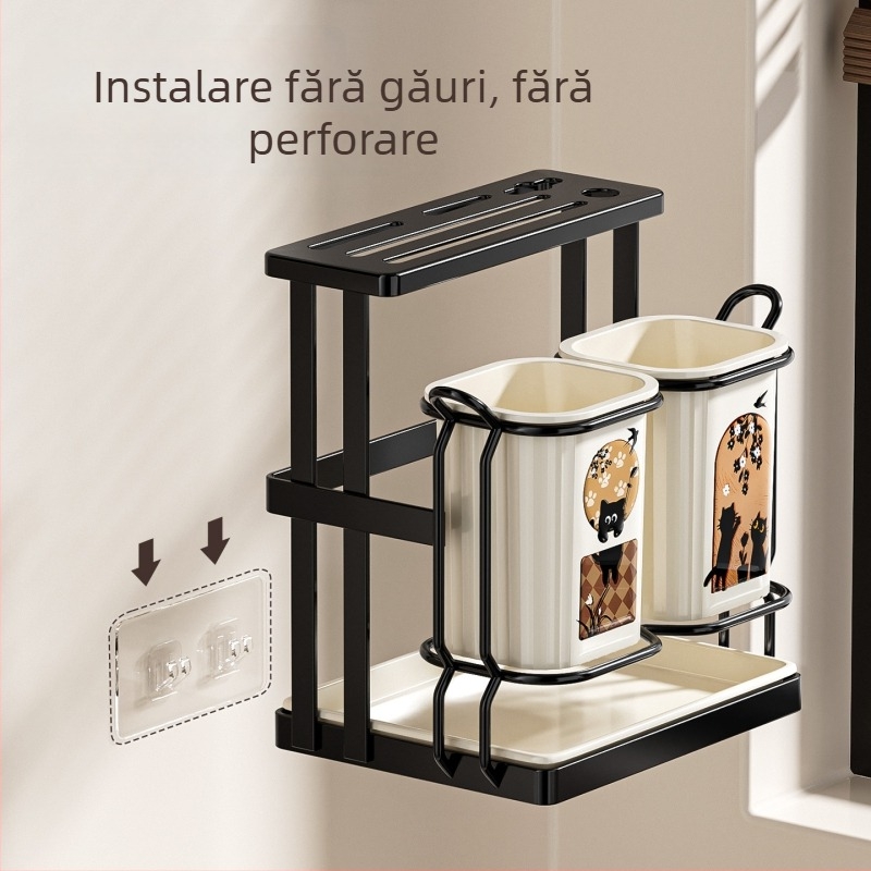 Raft pentru tacâmuri de bucătărie cu drenaj, din ABS, model ACF1490, depozitare și drenaj, origine China