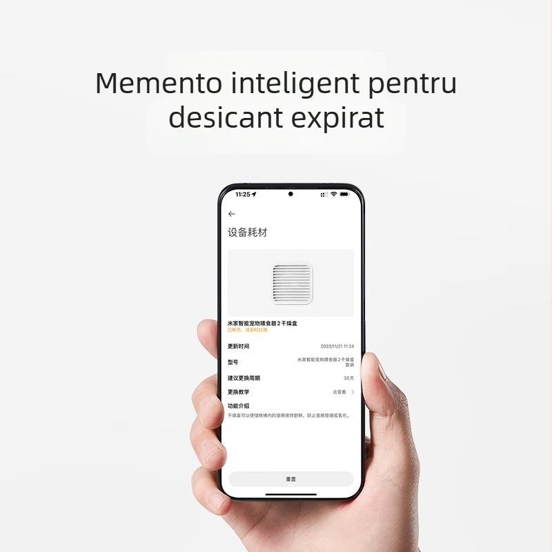 Hrănitor inteligent pentru animale de companie cu 2 cutii de uscare — rezistent la umezeală, menținerea prospețimii, material PP alimentar, pentru câini și pisici