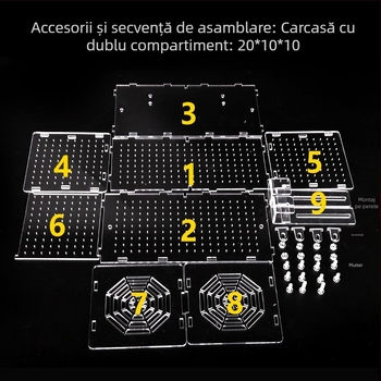 Cutie acrilică de incubare pentru acvariu – multifuncțională, izolare pentru pui de pește și creveți, montată