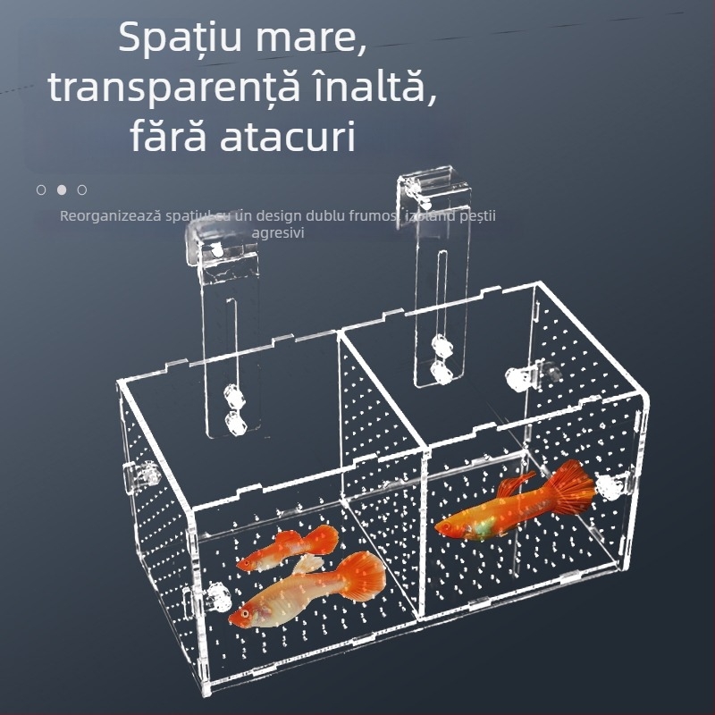 Cutie acrilică de incubare pentru acvariu – multifuncțională, izolare pentru pui de pește și creveți, montată