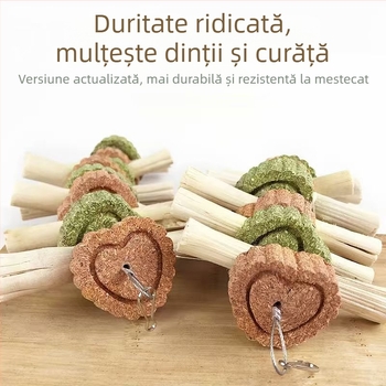 hrană uscată — jucărie de mestecat cu bețișoare dulci din bambus pentru iepuri, șinșile și porcușori de Guinea (Tip: hrană uscată; Stadiu aplicabil: universal; Brand: Carrot valley; Categoria produsului: hrană pentru animale de companie)