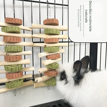 hrană uscată — jucărie de mestecat cu bețișoare dulci din bambus pentru iepuri, șinșile și porcușori de Guinea (Tip: hrană uscată; Stadiu aplicabil: universal; Brand: Carrot valley; Categoria produsului: hrană pentru animale de companie)