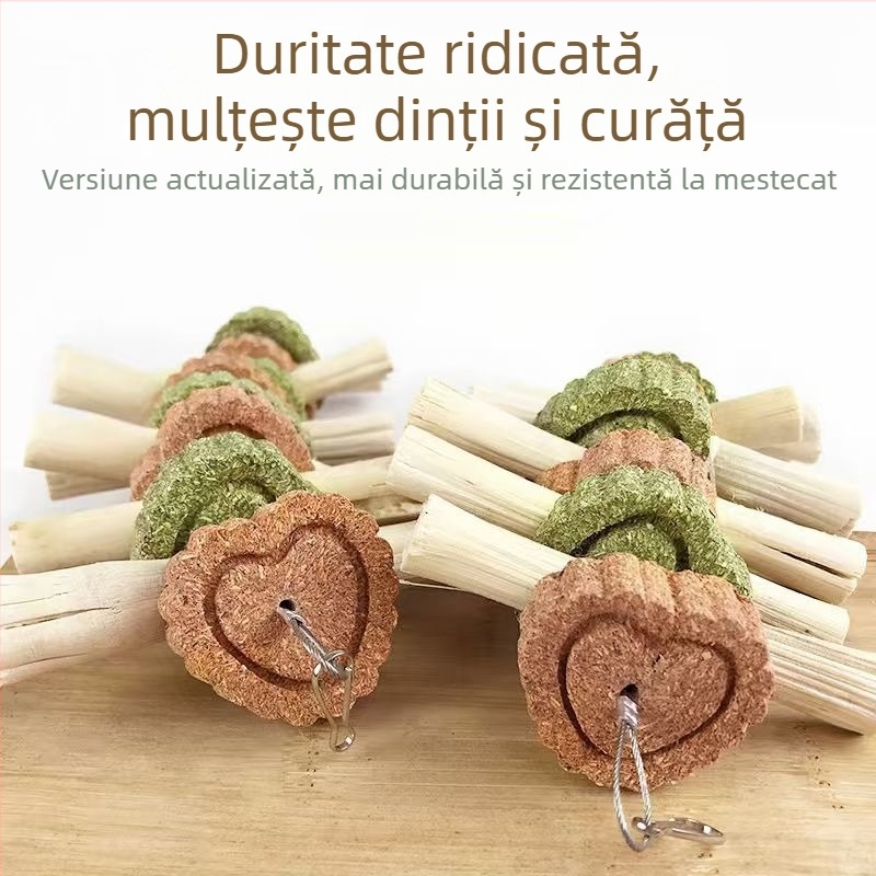 hrană uscată — jucărie de mestecat cu bețișoare dulci din bambus pentru iepuri, șinșile și porcușori de Guinea (Tip: hrană uscată; Stadiu aplicabil: universal; Brand: Carrot valley; Categoria produsului: hrană pentru animale de companie)