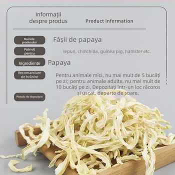 Carrot Valley fâșii de papaya – hrană uscată pentru animale de companie mici, 60 g / 500 g