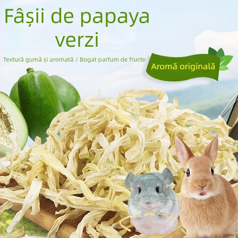 Carrot Valley fâșii de papaya – hrană uscată pentru animale de companie mici, 60 g / 500 g