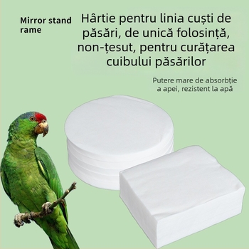 Pad de cușă pentru păsări, de unică folosință, din material nețesut — tampon absorbant pentru curățarea cuibului papagalilor, Happy Parrot