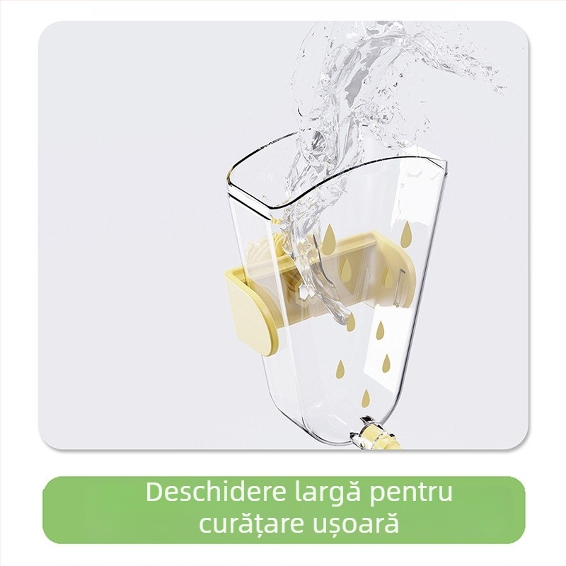 Dispenser automat de apă pentru păsări, cu agăţare — ABS, în formă de înghețată, pentru papagali