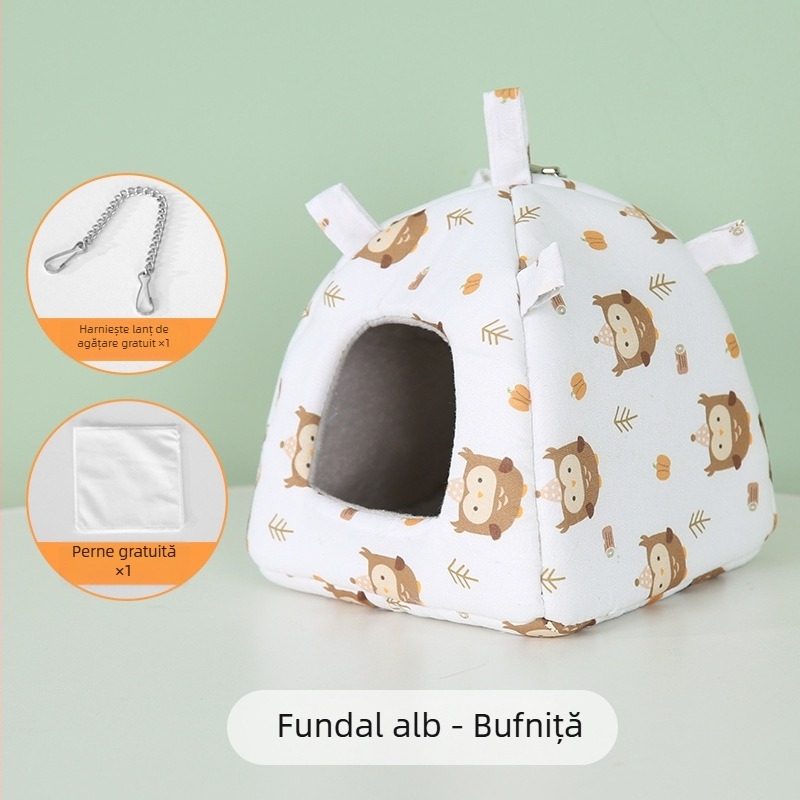 Cuib suspendat pentru animale mici, patru anotimpuri – cuib din pânză pentru hamster, marca Xiao Hangli
