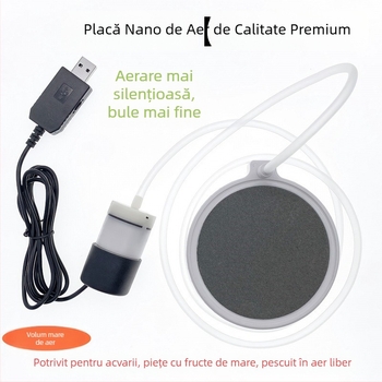 Pompa de oxigen pentru acvariu - Ultra-quiet, aerare cu volum mare, reglabilă (Brand autohton; Fără import; Greutate: Altele)