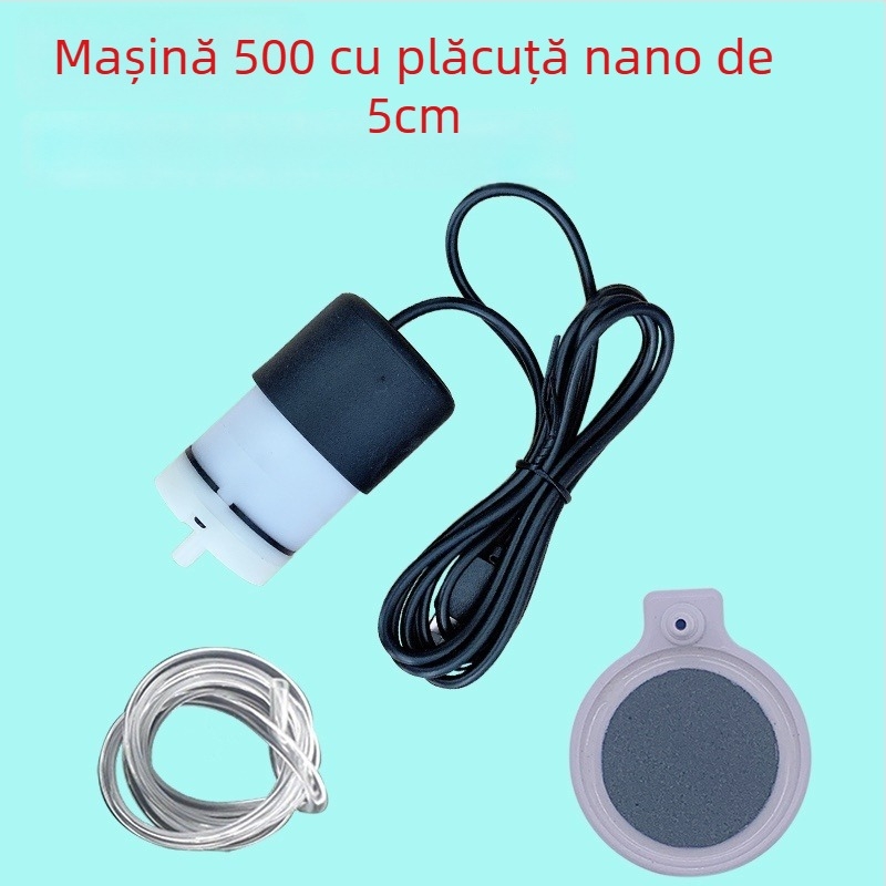 Pompa de oxigen pentru acvariu - Ultra-quiet, aerare cu volum mare, reglabilă (Brand autohton; Fără import; Greutate: Altele)