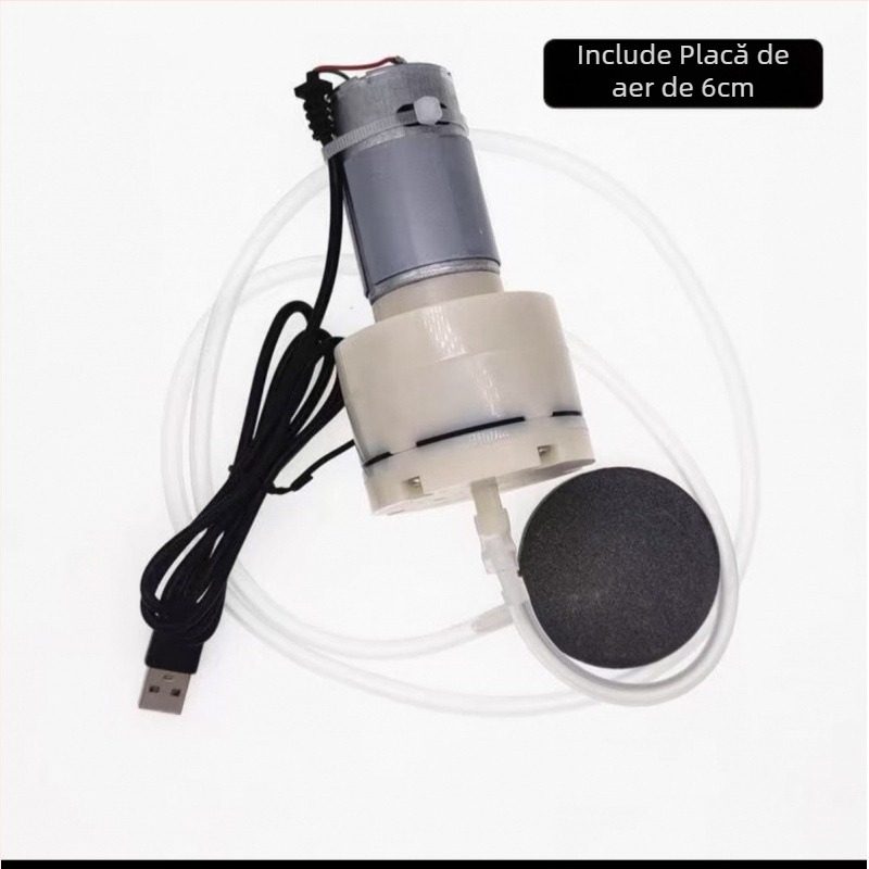 Pompa de oxigen pentru acvariu - Ultra-quiet, aerare cu volum mare, reglabilă (Brand autohton; Fără import; Greutate: Altele)