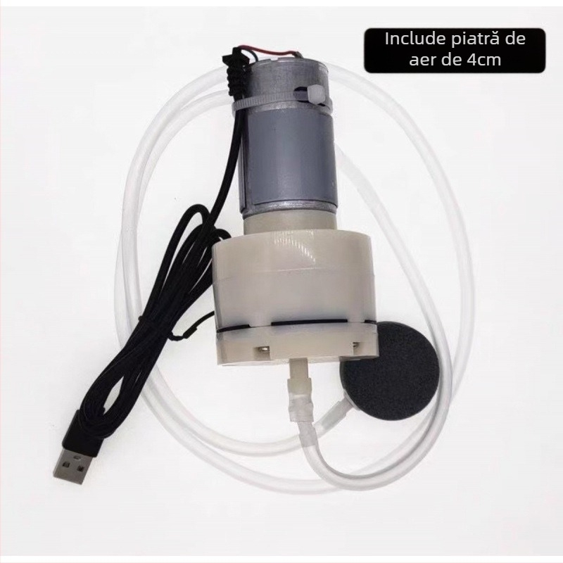 Pompa de oxigen pentru acvariu - Ultra-quiet, aerare cu volum mare, reglabilă (Brand autohton; Fără import; Greutate: Altele)