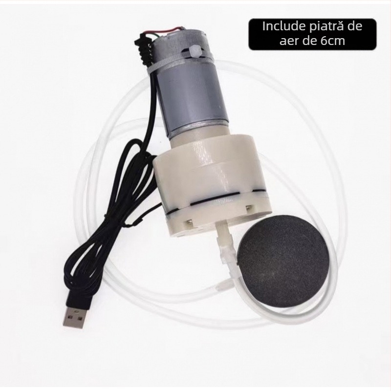 Pompa de oxigen pentru acvariu - Ultra-quiet, aerare cu volum mare, reglabilă (Brand autohton; Fără import; Greutate: Altele)