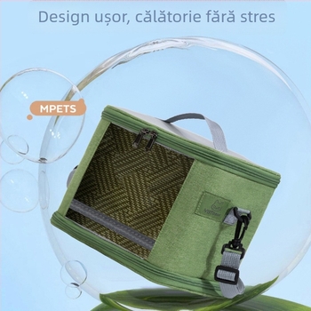 Geantă outdoor pentru hamster, portabilă și respirabilă, material Oxford + PU