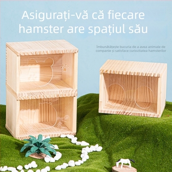 Casă pentru hamsteri din lemn masiv — pentru hamsteri, neimportată