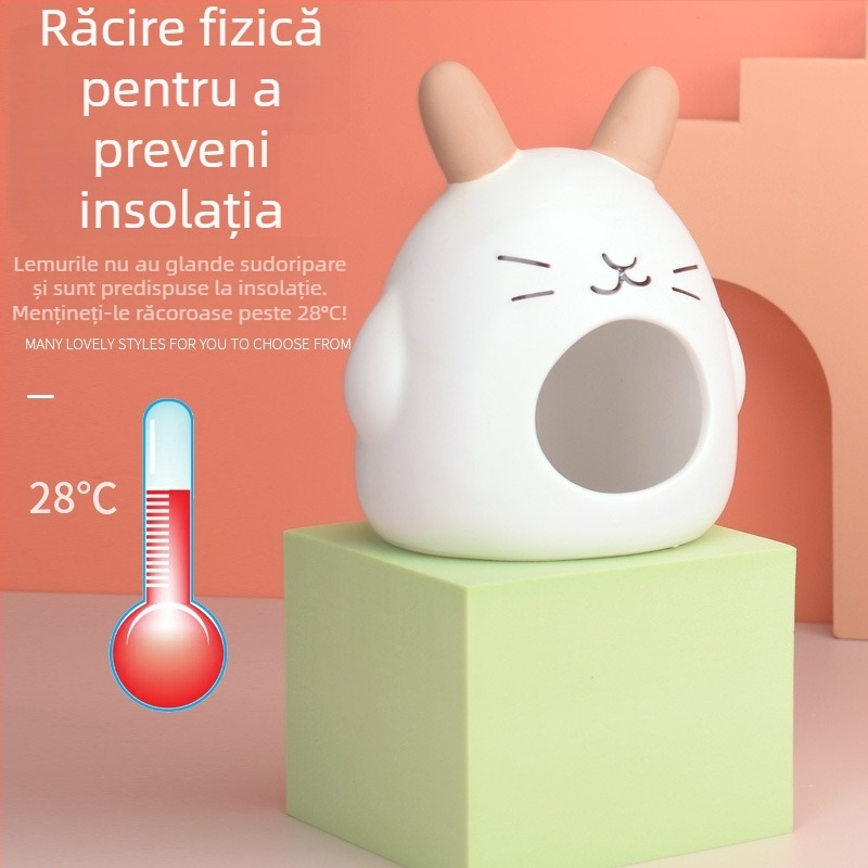 Cuib ceramic pentru hamster – cuib/ascunzătoare pentru hamster, potrivit pentru toate anotimpurile • Material: ceramică • Brand: Haoyi • Pentru: hamster