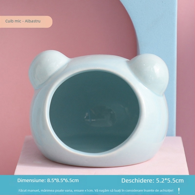 Cuib ceramic pentru hamster – cuib/ascunzătoare pentru hamster, potrivit pentru toate anotimpurile • Material: ceramică • Brand: Haoyi • Pentru: hamster