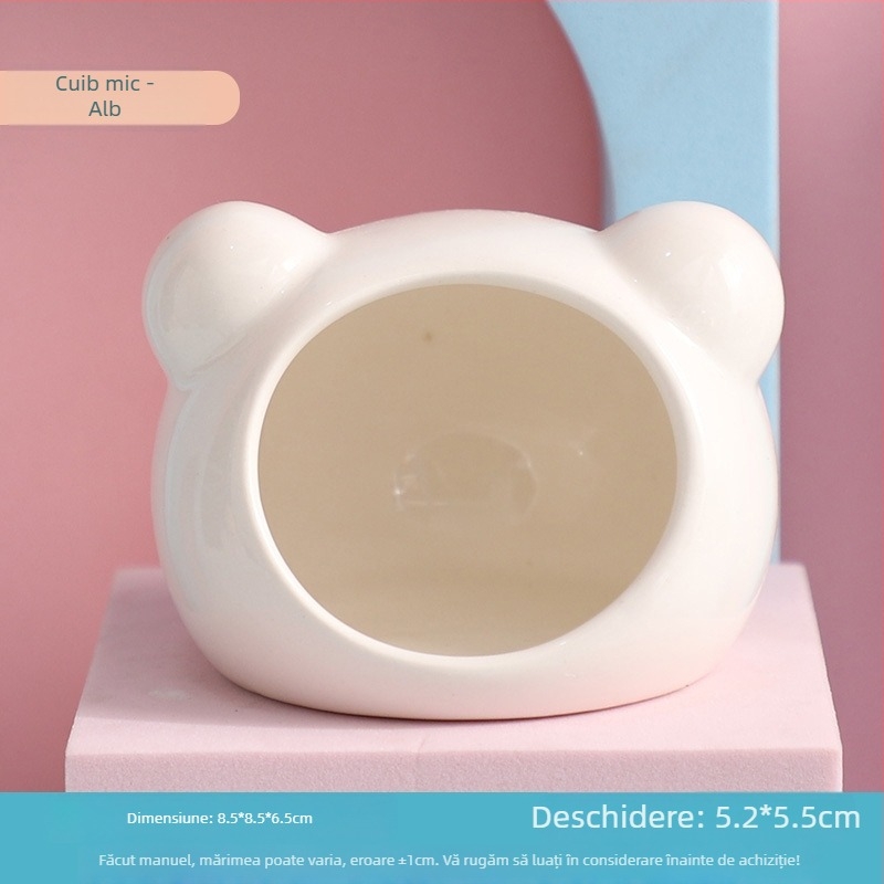 Cuib ceramic pentru hamster – cuib/ascunzătoare pentru hamster, potrivit pentru toate anotimpurile • Material: ceramică • Brand: Haoyi • Pentru: hamster