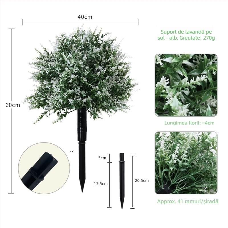 Plantă bonsai violetă simulată în ghiveci, din plastic, turnare prin injecție, varietăți violetă și lavandă, pentru decor interior, nunți și recuzită foto