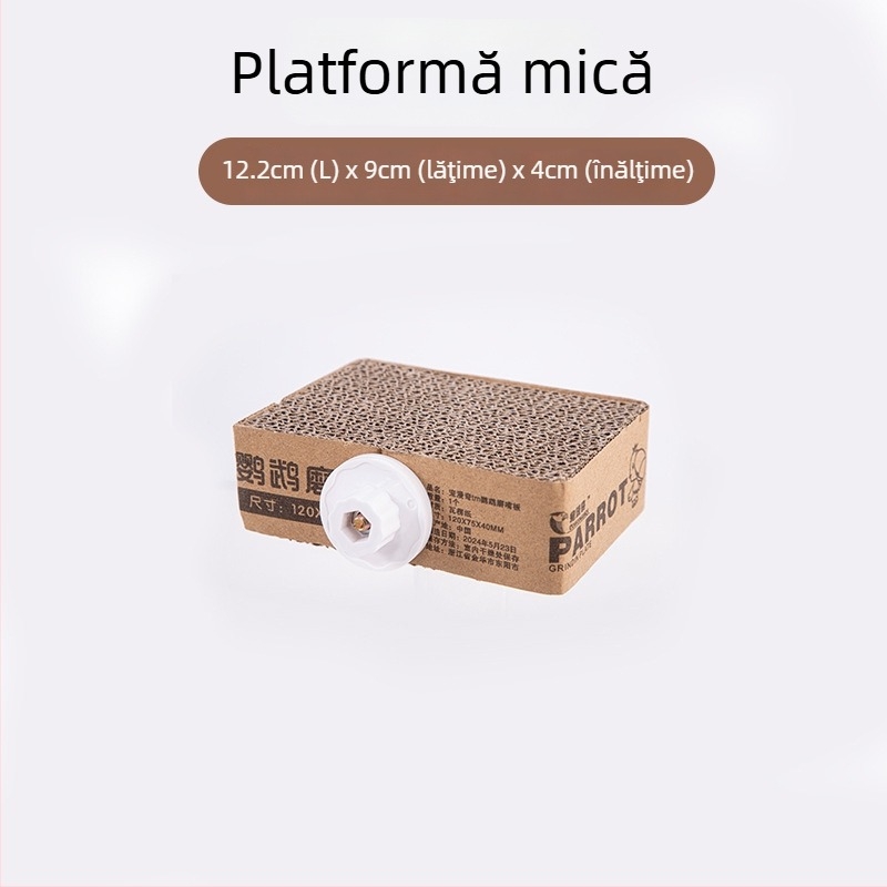 Jucărie pentru papagal din carton cu platformă pentru șlefuirea ciocului – accesorii pentru cușcă Chengxi