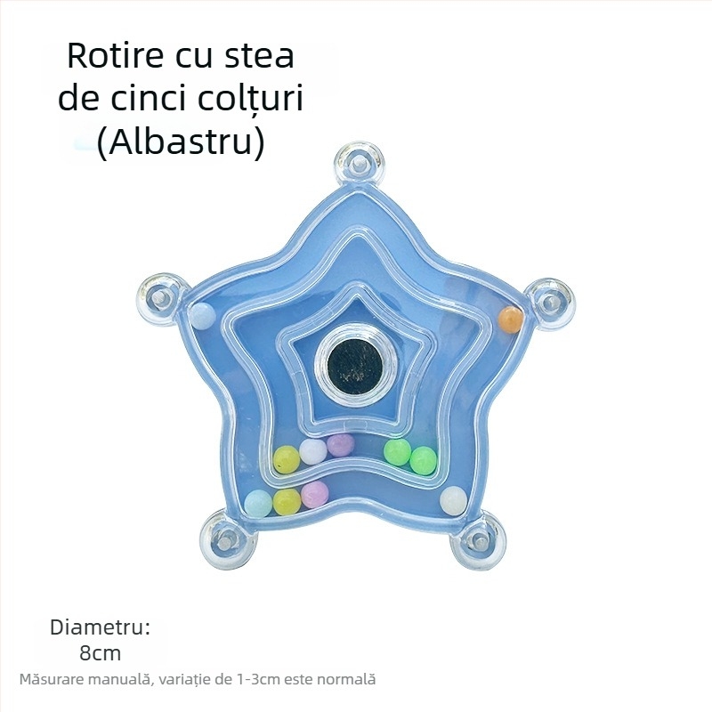Jucărie de plastic pentru papagal cu disc rotativ în formă de UFO