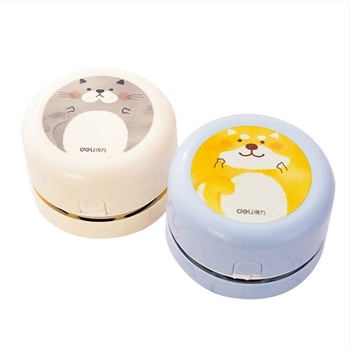 Curățitor de birou, aspirator electric reîncărcabil, construcție din plastic, design în stil desen animat, pentru curățarea resturilor de cauciuc și fulgilor de creion
