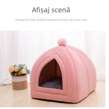 Cuib pentru animale de mici – material din pânză, interior plușat, căldură de iarnă pentru iepuri, purcei de Guinea și chinchile