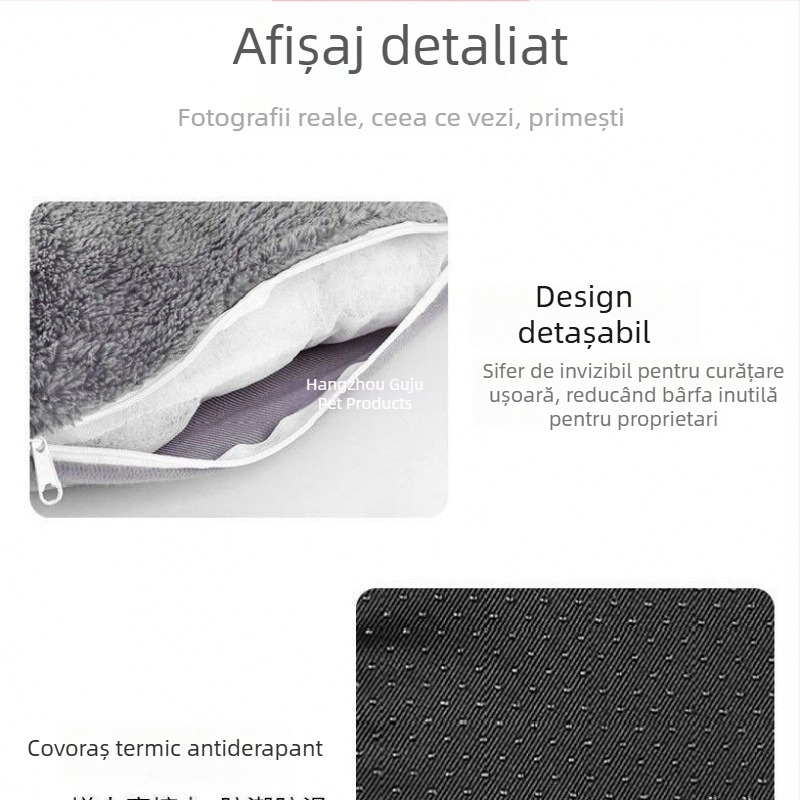 Cuib pentru animale de mici – material din pânză, interior plușat, căldură de iarnă pentru iepuri, purcei de Guinea și chinchile