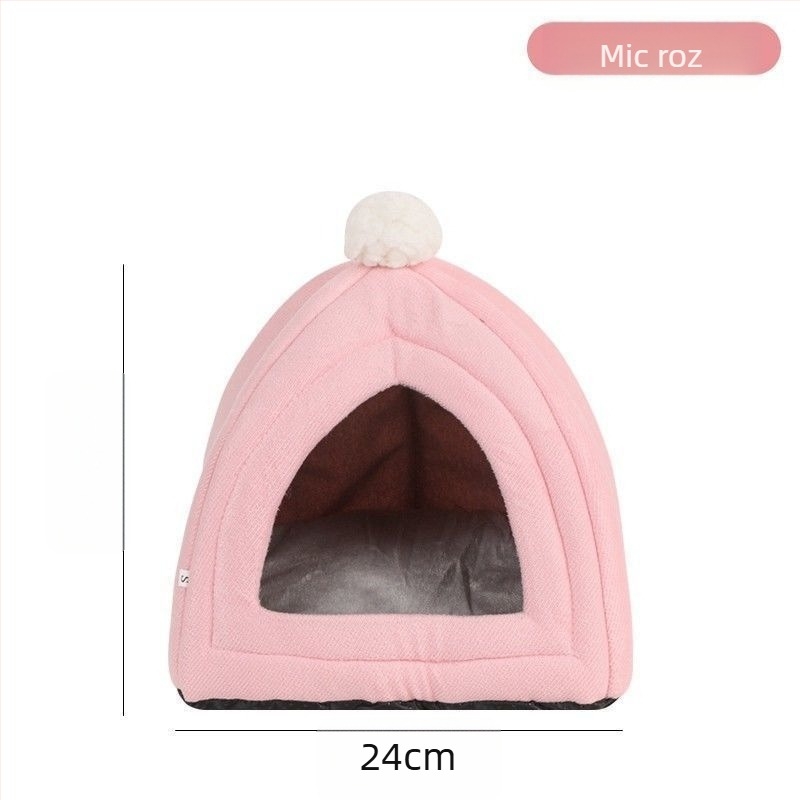 Cuib pentru animale de mici – material din pânză, interior plușat, căldură de iarnă pentru iepuri, purcei de Guinea și chinchile