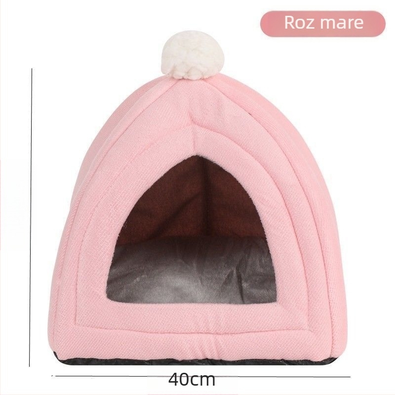 Cuib pentru animale de mici – material din pânză, interior plușat, căldură de iarnă pentru iepuri, purcei de Guinea și chinchile